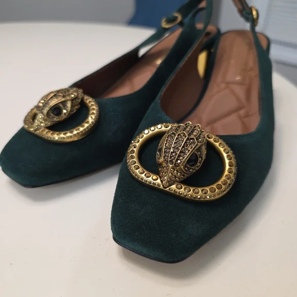 KURT GEIGER LONDON Chelsea Suede Slingback Pumps Size 10 - Picture 5 of 6